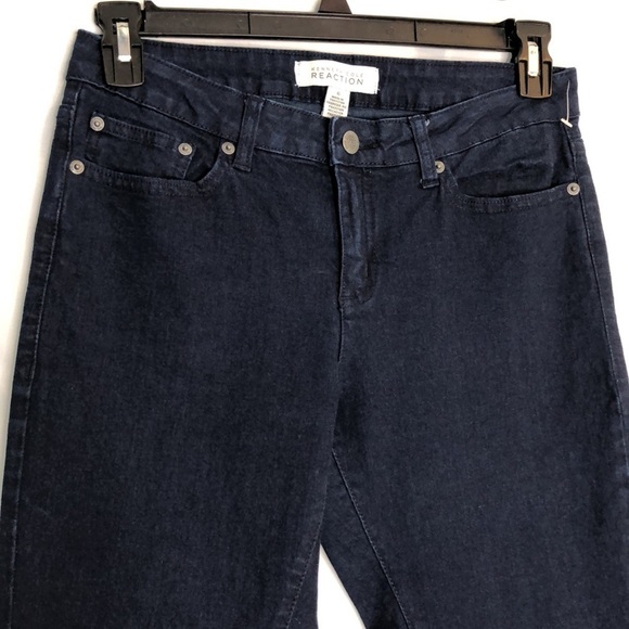 Kenneth Cole Reaction Women's Blue Straight Leg  Dark Wash Stretch Jeans Size 6 - Picture 5 of 12